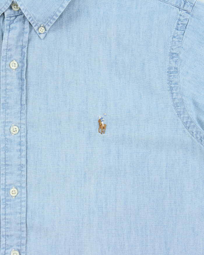 Vintage Ralph Lauren Classic Fit Chambray Short Sleeve Shirt - XXL