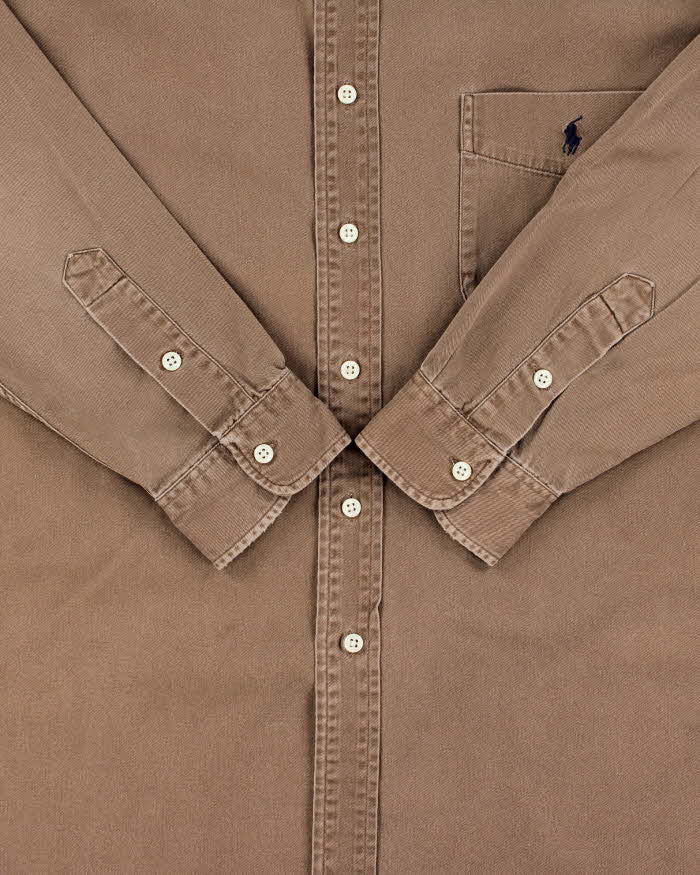Vintage 1990s Polo Ralph Lauren Long Sleeve Denim Pocket Shirt - XL
