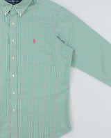 Vintage Y2K 00s Ralph Lauren Regent Check Classic Fit Long Sleeve Shirt - M