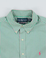 Vintage Y2K 00s Ralph Lauren Regent Check Classic Fit Long Sleeve Shirt - M