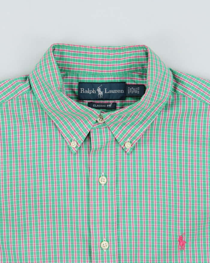 Vintage Y2K 00s Ralph Lauren Regent Check Classic Fit Long Sleeve Shirt - M