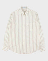 Vintage 1990s Giorgio Armani Le Collezioni Striped Long Sleeve Shirt - M
