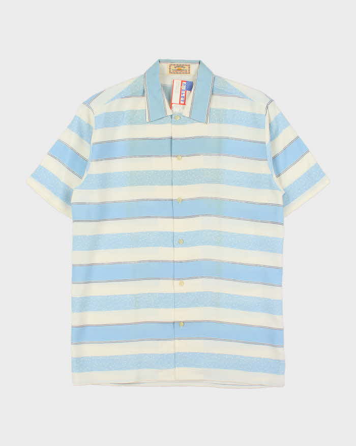 DSWT 1980s Sisley Oversized Striped Short Sleeve Shirt - XS