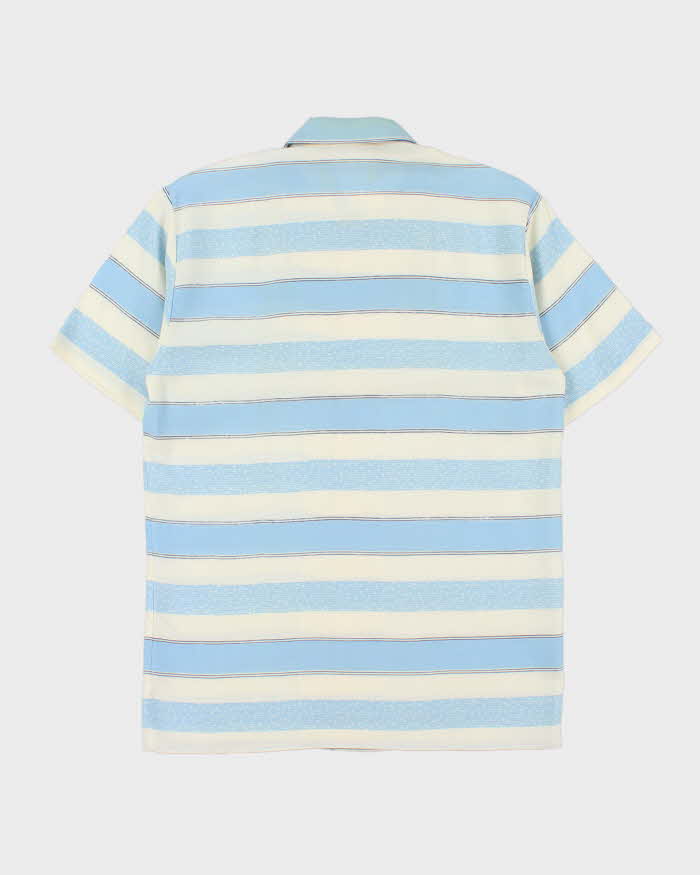 DSWT 1980s Sisley Oversized Striped Short Sleeve Shirt - XS