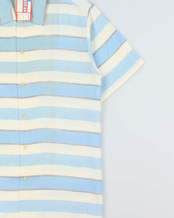 DSWT 1980s Sisley Oversized Striped Short Sleeve Shirt - XS