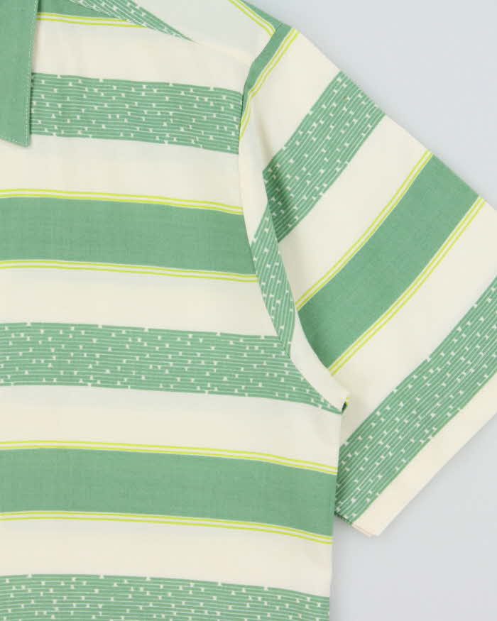 DSWT 1980s Sisley Oversized Striped Short Sleeve Shirt - XS