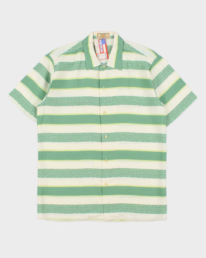 DSWT 1980s Sisley Oversized Striped Short Sleeve Shirt - S