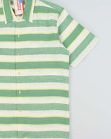 DSWT 1980s Sisley Oversized Striped Short Sleeve Shirt - M