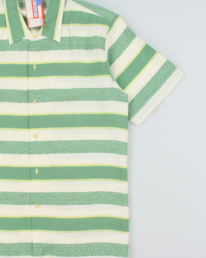 DSWT 1980s Sisley Oversized Striped Short Sleeve Shirt - M