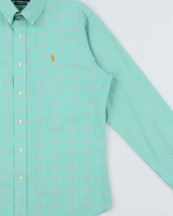 Vintage Y2K 00s Ralph Lauren Windowpane Check Custom Fit Long Sleeve Shirt - M