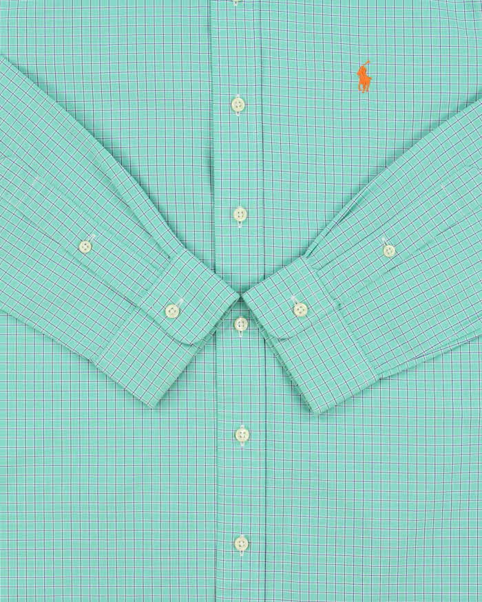 Vintage Y2K 00s Ralph Lauren Windowpane Check Custom Fit Long Sleeve Shirt - M