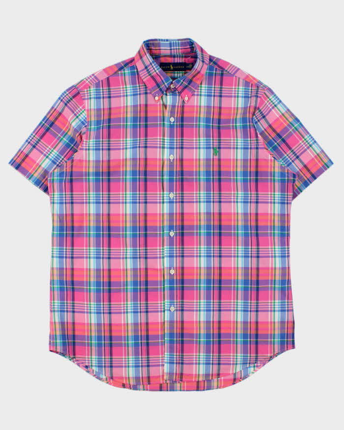 Vintage Ralph Lauren Plaid Classic Fit Short Sleeve Shirt - L