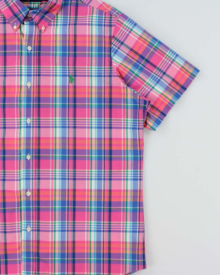 Vintage Ralph Lauren Plaid Classic Fit Short Sleeve Shirt - L