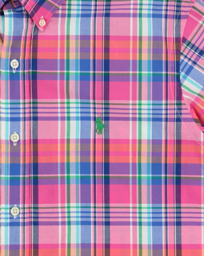 Vintage Ralph Lauren Plaid Classic Fit Short Sleeve Shirt - L