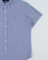 Vintage Ralph Lauren Gingham Regular Fit Short Sleeve Shirt - L