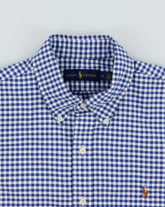 Vintage Ralph Lauren Gingham Regular Fit Short Sleeve Shirt - L