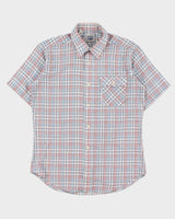 Vintage 1990s Levi's White Tab Made In USA Plaid Short Sleeve Shirt - L