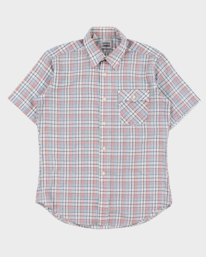 Vintage 1990s Levi's White Tab Made In USA Plaid Short Sleeve Shirt - L