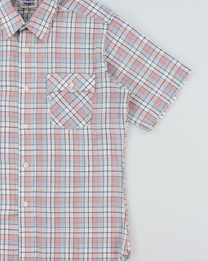 Vintage 1990s Levi's White Tab Made In USA Plaid Short Sleeve Shirt - L