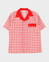 Vintage 1970s Jantzen Made In Canada Glen Check Short Sleeve Shirt - L