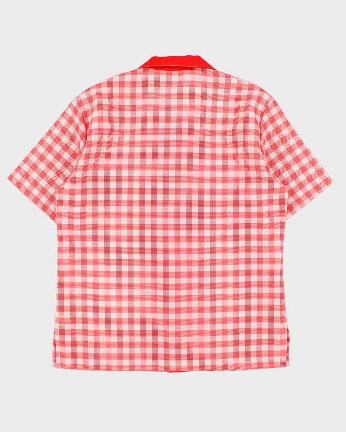 Vintage 1970s Jantzen Made In Canada Glen Check Short Sleeve Shirt - L