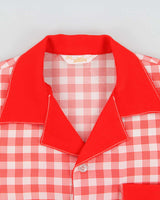 Vintage 1970s Jantzen Made In Canada Glen Check Short Sleeve Shirt - L