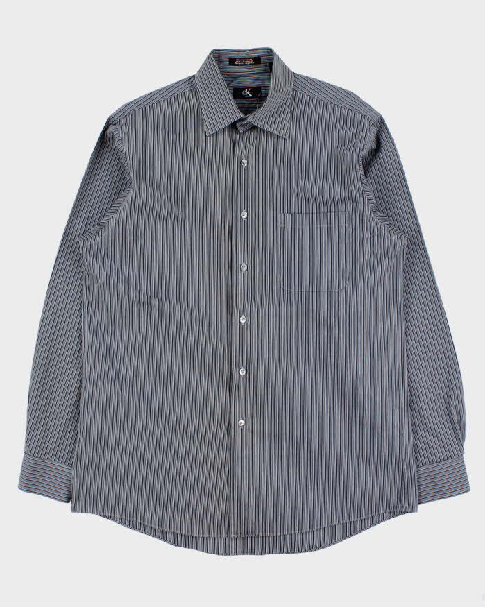 Vintage Y2K 00s Calvin Klein Striped Long Sleeve Shirt - L