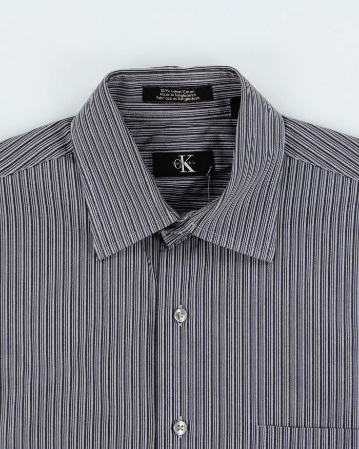 Vintage Y2K 00s Calvin Klein Striped Long Sleeve Shirt - L
