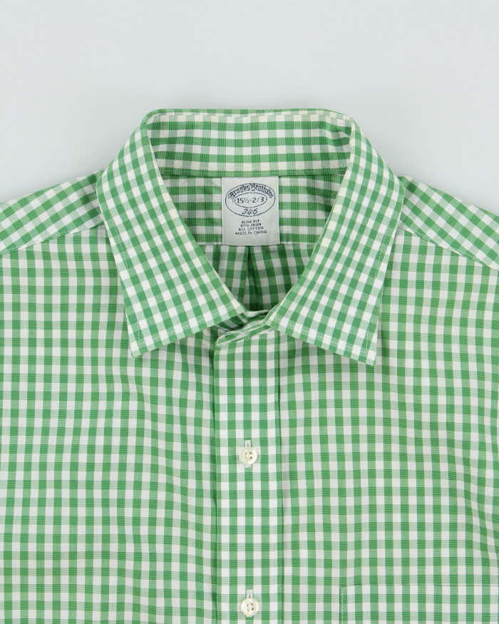 Vintage Brooks Brothers Gingham Long Sleeve Shirt - L