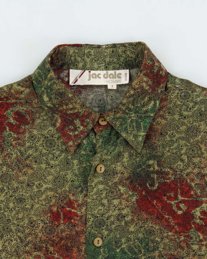 Vintage 1970s Jac Dale Paisley Pattern Shirt - L