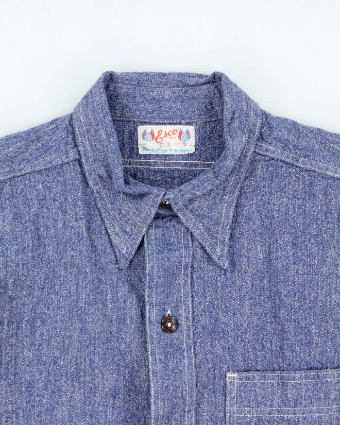 Vintage 1970s Esco Lightweight Denim Shirt - L