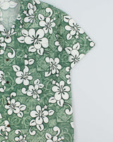 Vintage 1980s Made In USA Floral Cotton Hawaiian Shirt - XL