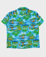Vintage 1970s Made In USA Aloha Hawaiian Shirt - M