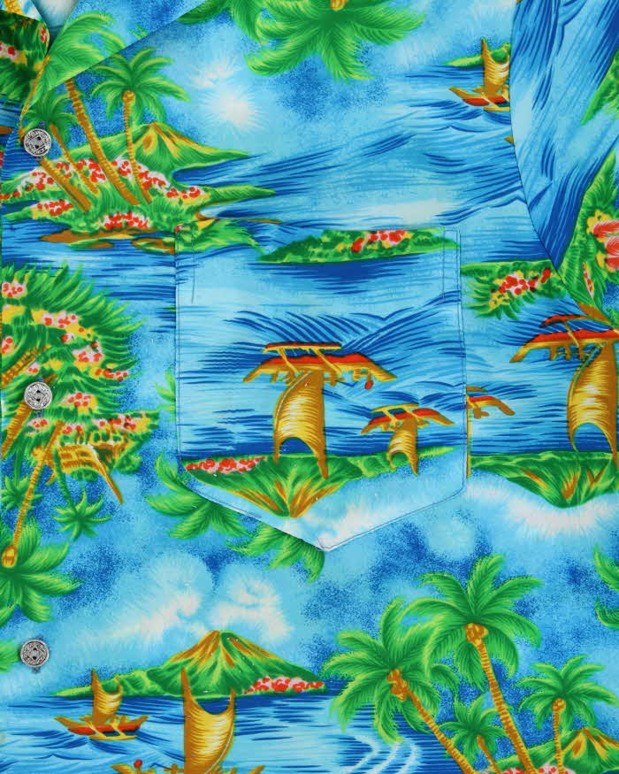 Vintage 1970s Made In USA Aloha Hawaiian Shirt - M