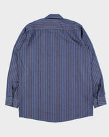 Vintage 1980s Red Kap Striped Long Sleeve Workwear Shirt - M