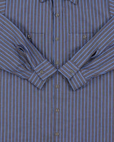 Vintage 1980s Red Kap Striped Long Sleeve Workwear Shirt - M