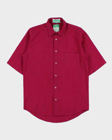 DSWT Vintage 1980s Benetton Fuchsia Short Sleeve Shirt - S