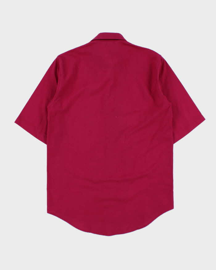 DSWT Vintage 1980s Benetton Fuchsia Short Sleeve Shirt - S