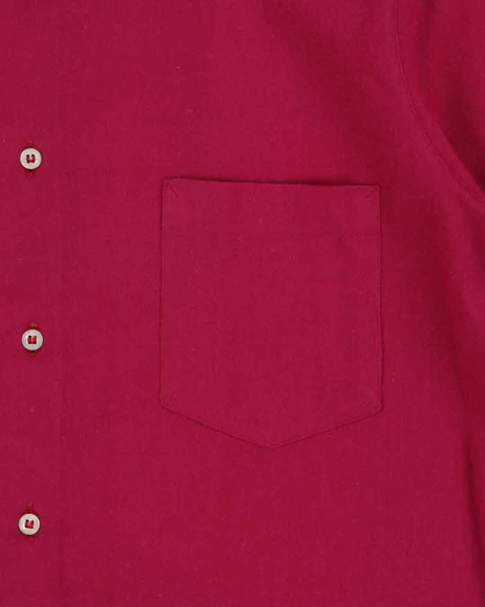 DSWT Vintage 1980s Benetton Fuchsia Short Sleeve Shirt - S