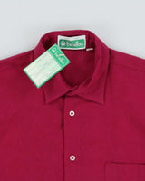 DSWT Vintage 1980s Benetton Fuchsia Short Sleeve Shirt - S