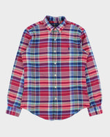 Vintage Ralph Lauren Plaid Slim Fit Performance Flannel Long Sleeve Shirt - M