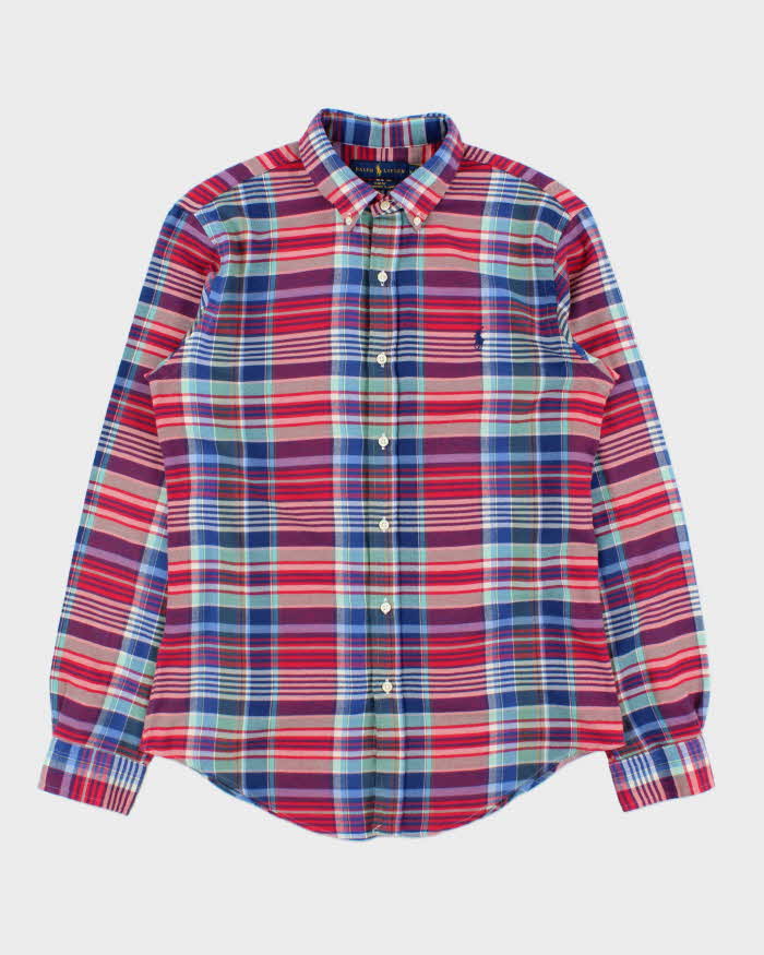 Vintage Ralph Lauren Plaid Slim Fit Performance Flannel Long Sleeve Shirt - M
