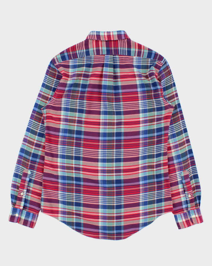 Vintage Ralph Lauren Plaid Slim Fit Performance Flannel Long Sleeve Shirt - M
