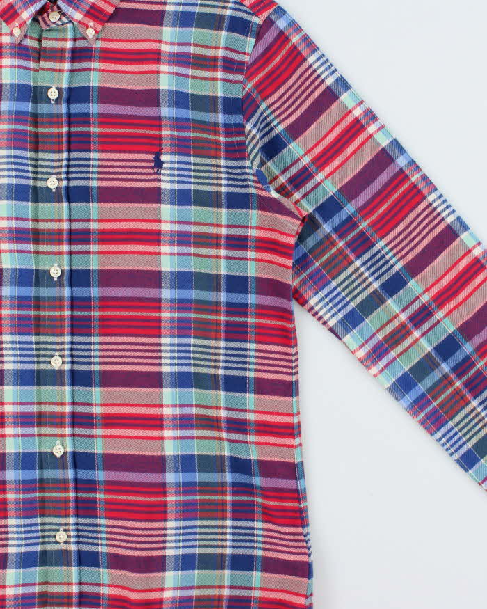 Vintage Ralph Lauren Plaid Slim Fit Performance Flannel Long Sleeve Shirt - M