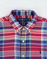 Vintage Ralph Lauren Plaid Slim Fit Performance Flannel Long Sleeve Shirt - M