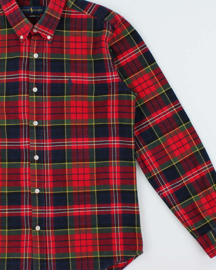 Vintage Ralph Lauren Tartan Custom Fit Long Sleeve Flannel Shirt - L