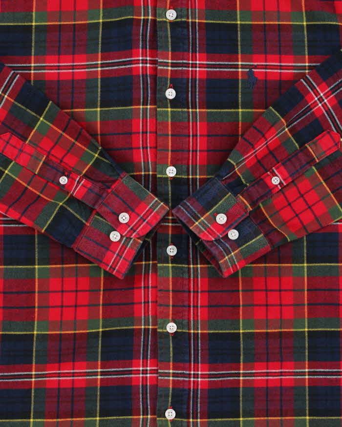 Vintage Ralph Lauren Tartan Custom Fit Long Sleeve Flannel Shirt - L