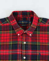 Vintage Ralph Lauren Tartan Custom Fit Long Sleeve Flannel Shirt - L