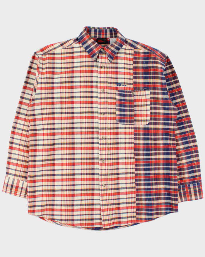 Vintage 1990s "Mo Betta" Plaid Long Sleeve Western Shirt - L