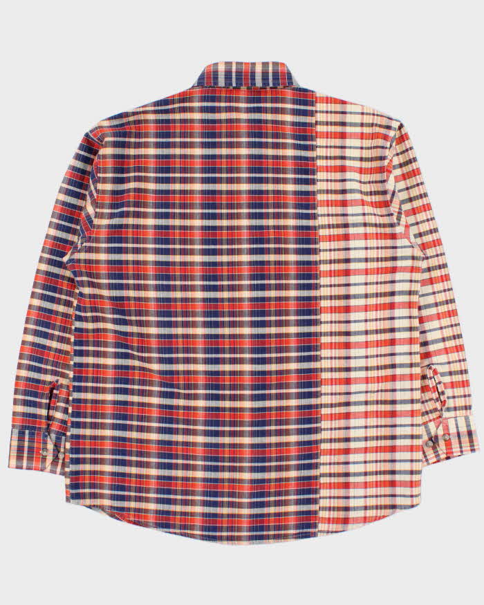 Vintage 1990s "Mo Betta" Plaid Long Sleeve Western Shirt - L